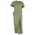 Jil Sander Gathered Shift Dress in Green Polyester