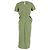 Jil Sander Gathered Shift Dress in Green Polyester - view 3
