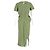 Jil Sander Gathered Shift Dress in Green Polyester - view 6