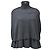 RED Valentino Rollkragen-Cape-Pullover aus schwarzer Viskose
