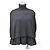 RED Valentino Rollkragen-Cape-Pullover aus schwarzer Viskose - Ansicht 6