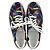 Saint Laurent bedruckte Low-Top-Sneaker aus schwarzem Leder - Ansicht 3