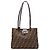 Borsa a spalla in tela Zucca marrone Fendi
