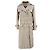 Chanel Abrigo de tweed beige con cinta 34 FR
