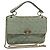 VALENTINO Borsa a spalla con catena e borchie in suede blu chiaro argento autentica 123555