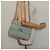 VALENTINO Borsa a spalla con catena e borchie in suede blu chiaro argento autentica 123555 - vista 24
