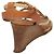 LOUIS VUITTON Décolleté in Pelle Marrone LV Auth bs25697 - vista 3