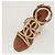 LOUIS VUITTON Décolleté in Pelle Marrone LV Auth bs25697 - vista 6