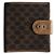 Triomphe Portafoglio Céline Macadam Marrone e Beige Pelle Caramello