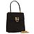 Borsa a mano Gancini in suede Salvatore Ferragamo 2way Nero Oro Auth BA2414 D'oro