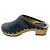 Chanel Blue 2014 Interlocking CC Logo Distressed Leather Clogs - view 3