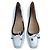 Autre Marque Décolleté Brunate Stile Mocassino Pelle Bianca e Vernis Nero Bianco