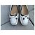 Autre Marque Décolleté Brunate Stile Mocassino Pelle Bianca e Vernis Nero Bianco - vista 2
