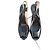 Sergio Rossi Sandalen aus Lackleder Dunkelgrau