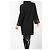 Chanel Schwarzer Tweed Mantel mit Lederbesatz Grau - Ansicht 5