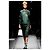 Gonna Prada in seta verde con motivo a margherite - vista 5