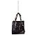 Autre Marque Borsa a mano Roberta Gandolfi in pelle verniciata nera con perline Nero