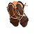 Sandali Louis Vuitton in pelle marrone