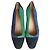 Autre Marque Décolleté Princess in camoscio blu e verde