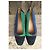Autre Marque Décolleté Princess in camoscio blu e verde - vista 2