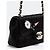 Borsa mini in satin nero Chanel con rossetto - vista 3