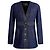 Chanel París / Egipto Chaqueta Celestial Gleam con Botones CC Gripoix 36 FR Azul marino