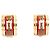 Orecchini a clip Hermès Boucles Clips Email Imprime Red Marine D'oro