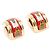 Orecchini a clip Hermès Boucles Clips Email Imprime Red Marine D'oro - vista 2