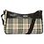 Burberry Nova Check Schultertasche aus Canvas Beige Silber Authentisch BA2560