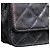 Wallet On Chain Carteira de corrente em couro de cordeiro matelassado iridescente prateada com padrão tartan da Chanel Prata - vista 9
