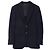 Giorgio Armani Textured Single-Breasted Blazer in Navy Blue Wool