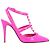 Valentino Garavani Pumps Caged Rockstud Valentino Rosa - vista 6