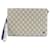 Gucci GG Supreme Business Bag Small Pouch Clutch Brown Beige Leather  ref.2275970