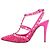 Valentino Garavani Décolleté Valentino Caged 100 in tweed e pelle rosa - vista 2