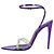Sandali in pelle verniciata e plexi Gippy di Saint Laurent viola Porpora - vista 2