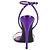 Sandali in pelle verniciata e plexi Gippy di Saint Laurent viola Porpora - vista 3