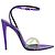 Sandali in pelle verniciata e plexi Gippy di Saint Laurent viola Porpora - vista 6