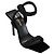 Sandali Pam Saint Laurent in crepe di raso nero