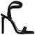 Sandali Pam Saint Laurent in crepe di raso nero - vista 5
