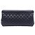 Timeless Chanel Große CC Rahmen gesteppte Clutch-Tasche aus schwarzem Leder - Ansicht 3
