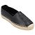Espadrilles Monogram Saint Laurent en agneau noir