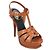 Sandali in pelle Saint Laurent Tribute marroni Marrone