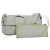 Autre Marque BAGUE VENETA MAXI INTRECCIATO Borsa a spalla in nylon grigio Auth mr1362 Marrone