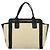 Chloé Chloe Alison Tote Bag Leather Beige Black Auth gh200 - view 3