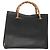 Borsa a mano in pelle Gucci Bamboo nera e oro 002 1095 0260 Auth mr1335 Nero D'oro
