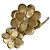 Autre Marque Bracciale rigido Marco Bicego Lunaria Petali in oro giallo 18K e diamanti D'oro Gold hardware