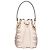 Borsa a secchiello Fendi Mon Tresor in lizard rosa Crema