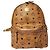 MCM Visetos Stark Medium Leather Backpack Brown