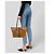 Borsa tote a righe MCM Visetos in marrone cognac - vista 3