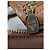 Borsa tote a righe MCM Visetos in marrone cognac - vista 9
